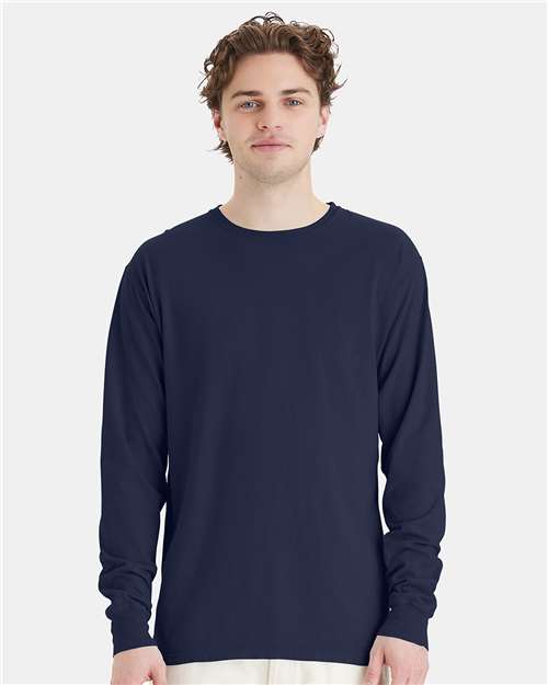ComfortWash by Hanes GDH200 Navy — on model front