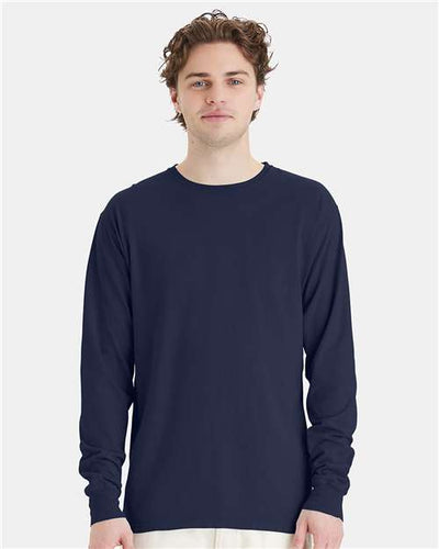 ComfortWash by Hanes GDH200 Navy — on model front