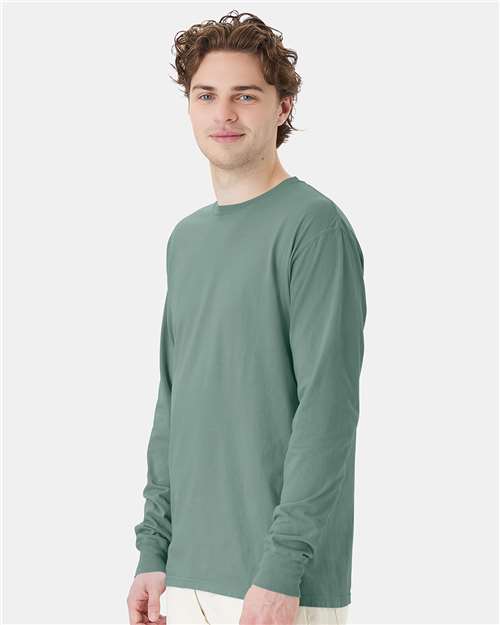 ComfortWash by Hanes GDH200 Cypress Green — on model side