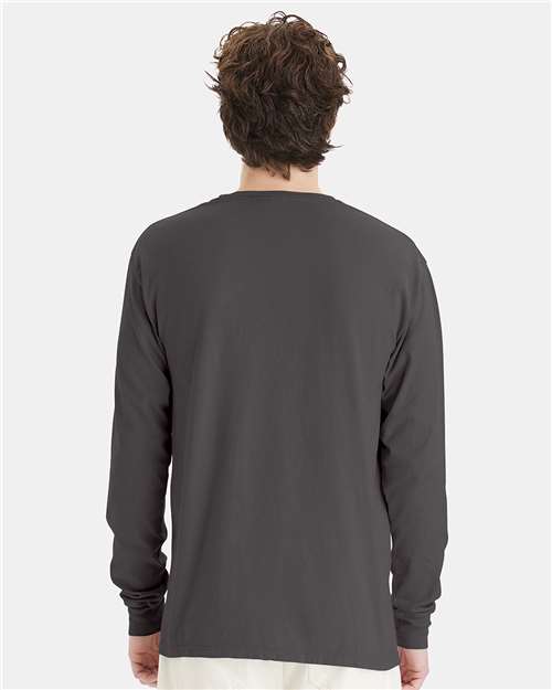 ComfortWash by Hanes GDH200 New Railroad Grey — on model back