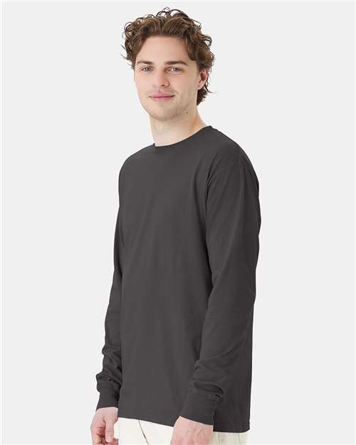 ComfortWash by Hanes GDH200 New Railroad Grey — on model side