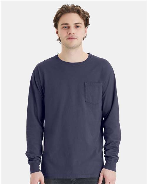 ComfortWash by Hanes GDH250 Anchor Slate — on model front