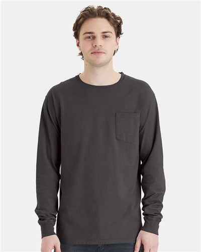 ComfortWash by Hanes GDH250 New Railroad Grey — on model front