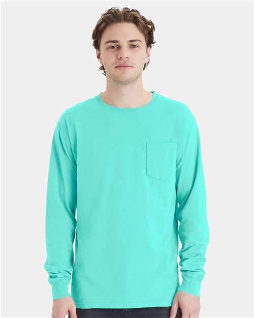 ComfortWash by Hanes GDH250 Mint — on model front