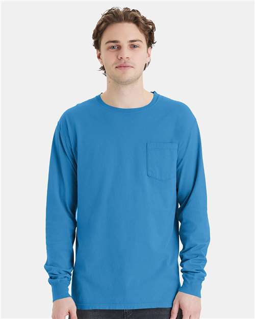 ComfortWash by Hanes GDH250 Summer Sky Blue — on model front