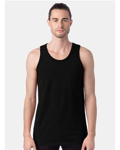 ComfortWash by Hanes GDH300 Black — on model front