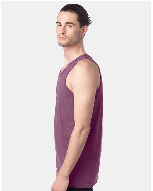 ComfortWash by Hanes GDH300 Purple Plum Raisin — on model side