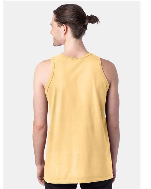 ComfortWash by Hanes GDH300 Summer Squash Yellow — on model back