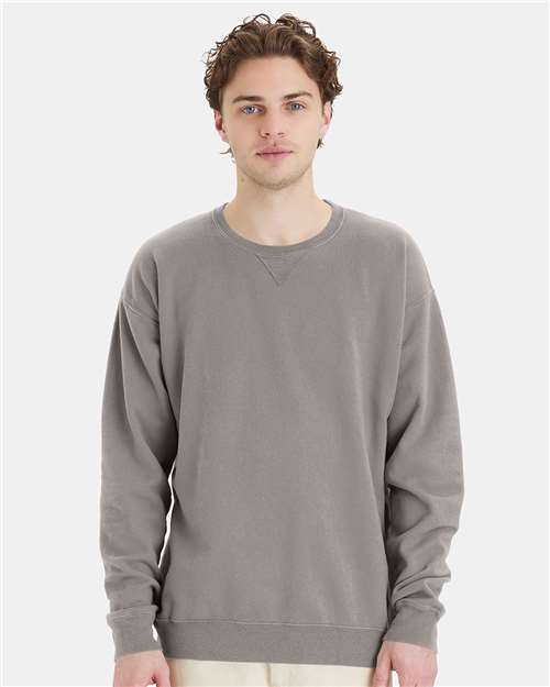 ComfortWash by Hanes GDH400 Concrete Grey — on model front