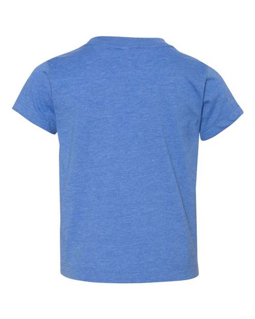 BELLA + CANVAS 3001T Heather Columbia Blue — back