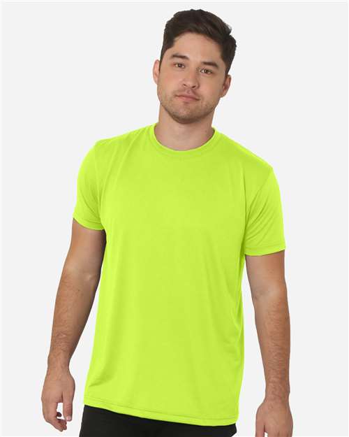 Bayside 5300 Lime Green — on model front