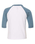 BELLA + CANVAS 3200T White/ Denim — back