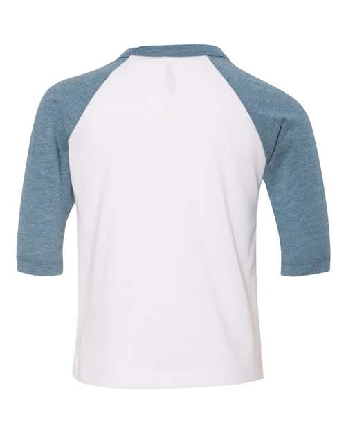 BELLA + CANVAS 3200T White/ Denim — back