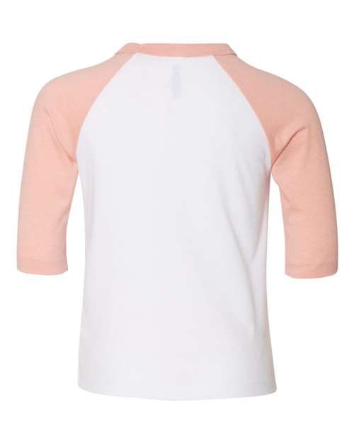 BELLA + CANVAS 3200T White/ Heather Peach — back