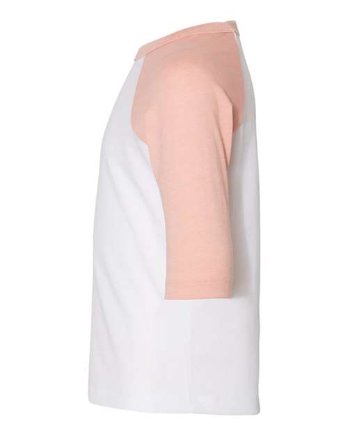 BELLA + CANVAS 3200T White/ Heather Peach — direct side