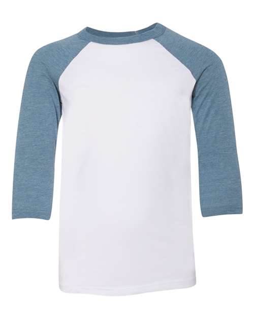 BELLA + CANVAS 3200Y White/ Denim — front