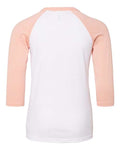 BELLA + CANVAS 3200Y White/ Heather Peach — back
