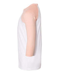 BELLA + CANVAS 3200Y White/ Heather Peach — direct side