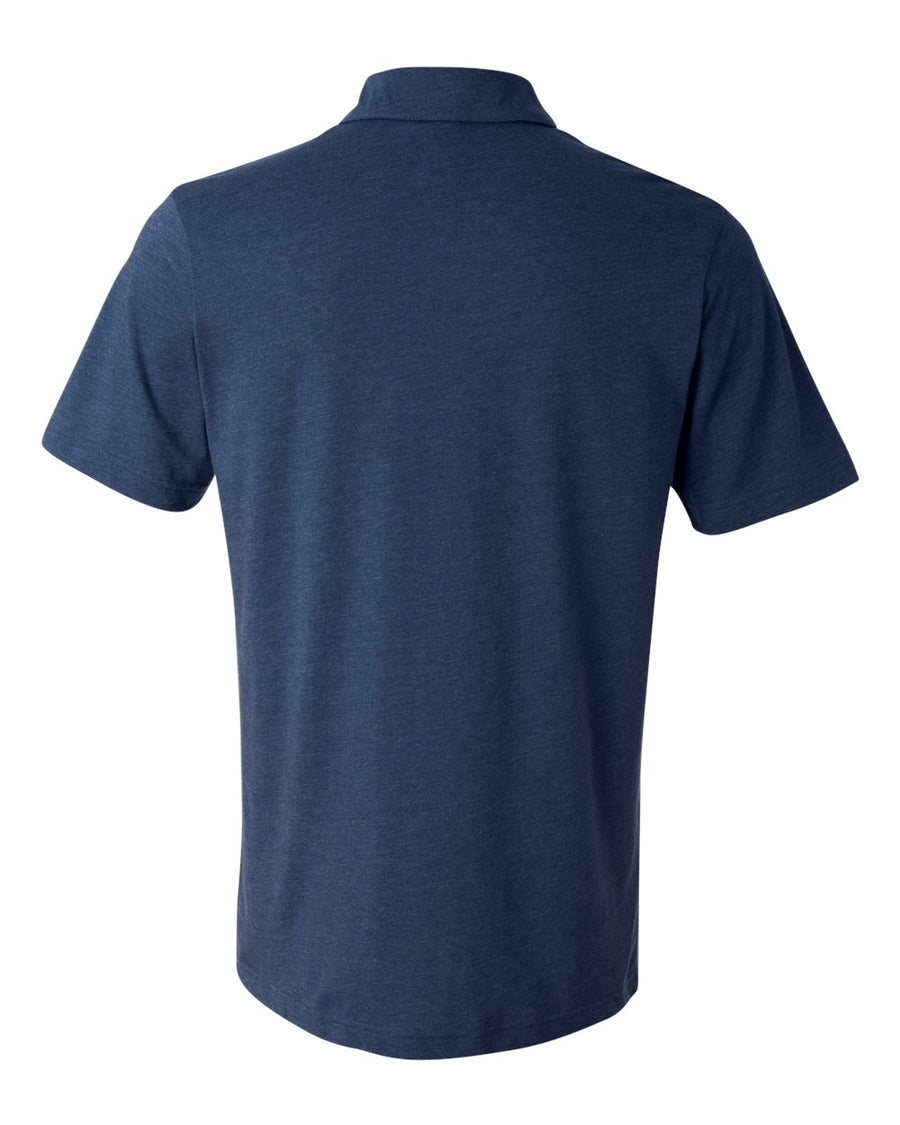 Five-Button Jersey Sport Shirt - Heather Navy
