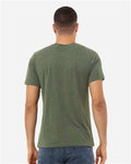 BELLA + CANVAS 3413 Military Green Triblend — on model back