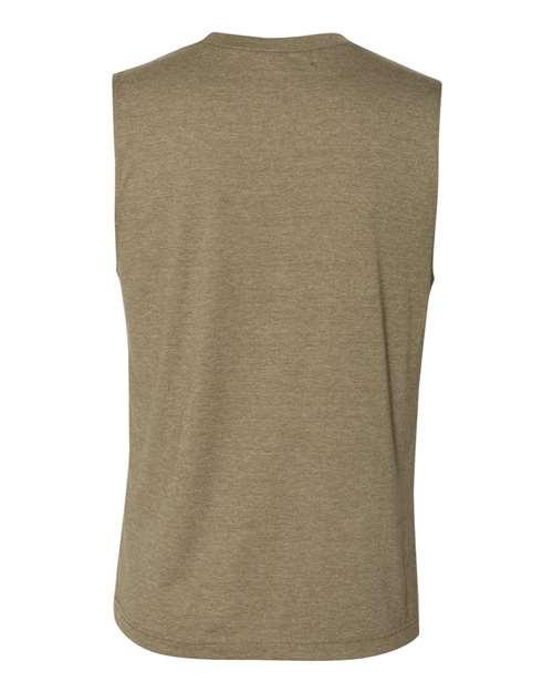 BELLA + CANVAS 3483 Heather Olive — back