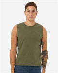 BELLA + CANVAS 3483 Heather Olive — on model front