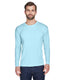 UltraClub 8422 - Unisex Cool & Dry Sport Long-Sleeve Performance Interlock T-Shirt - Ice Blue