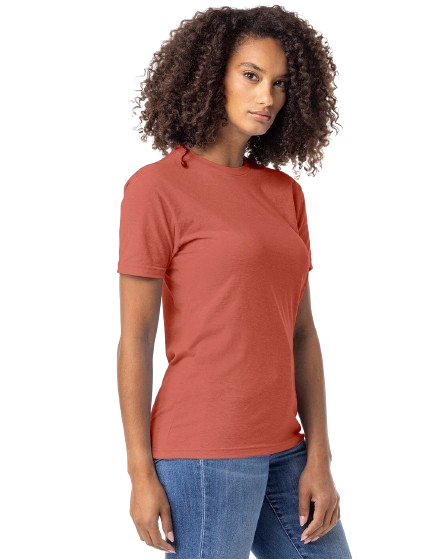 Unisex CVC Crewneck T-Shirt - Heather Redwood