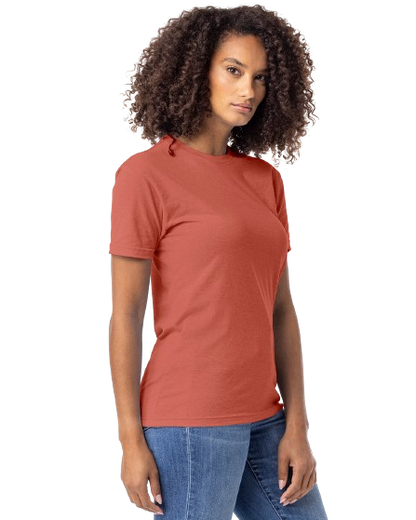 Unisex CVC Crewneck T-Shirt - Heather Redwood