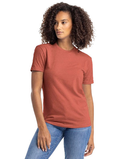 Unisex CVC Crewneck T-Shirt - Heather Redwood