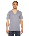 Unisex Fine Jersey Short-Sleeve V-Neck T-Shirt - Slate