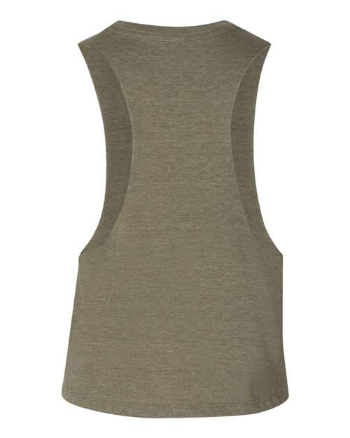 BELLA + CANVAS 6682 Heather Olive — back