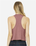 BELLA + CANVAS 6682 Heather Mauve — on model back