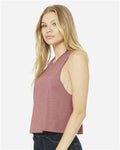 BELLA + CANVAS 6682 Heather Mauve — on model side