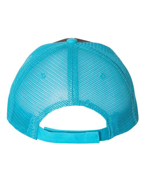 Valucap S102 Charcoal/ Neon Blue — back