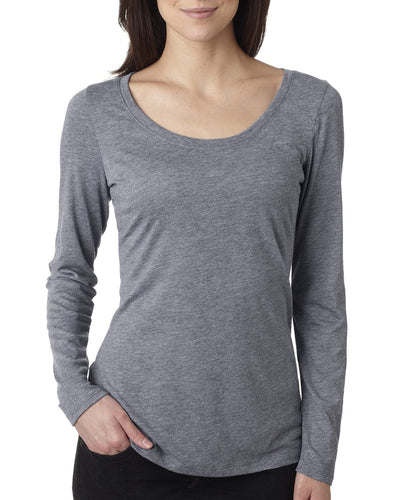 Women's Triblend Long-Sleeve Scoop - Premium Heather