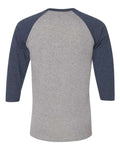 JERZEES 601RR Oxford/ Indigo Heather — back