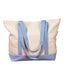 BAGedge BE004 - Canvas Boat Tote - Natural / Light Blue