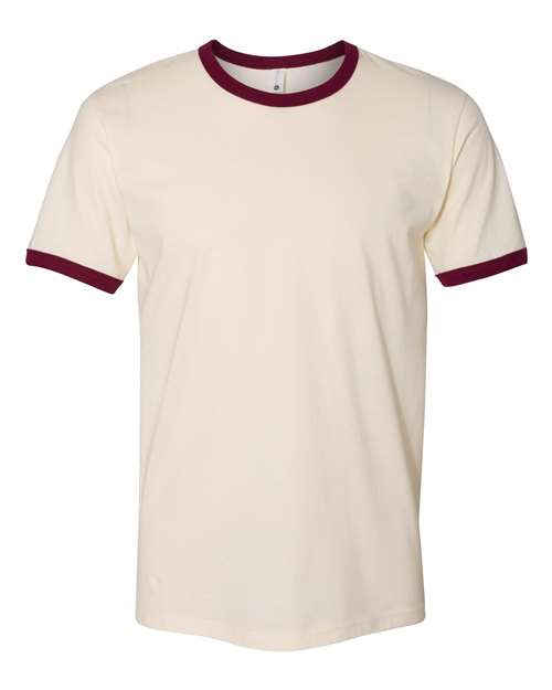 Next Level 3604 Natural/ Maroon — front