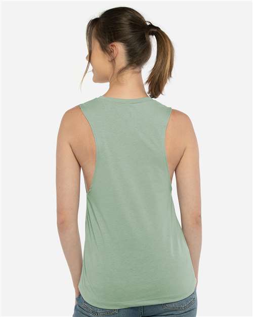 Next Level 5013 Stonewash Green — on model back