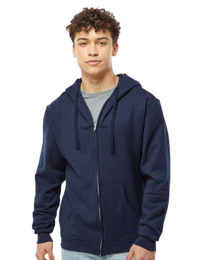 Unisex Fleece Zip Hoodie - Navy
