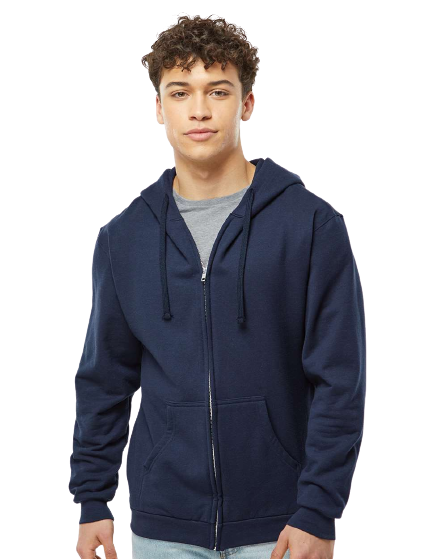 Unisex Fleece Zip Hoodie - Navy