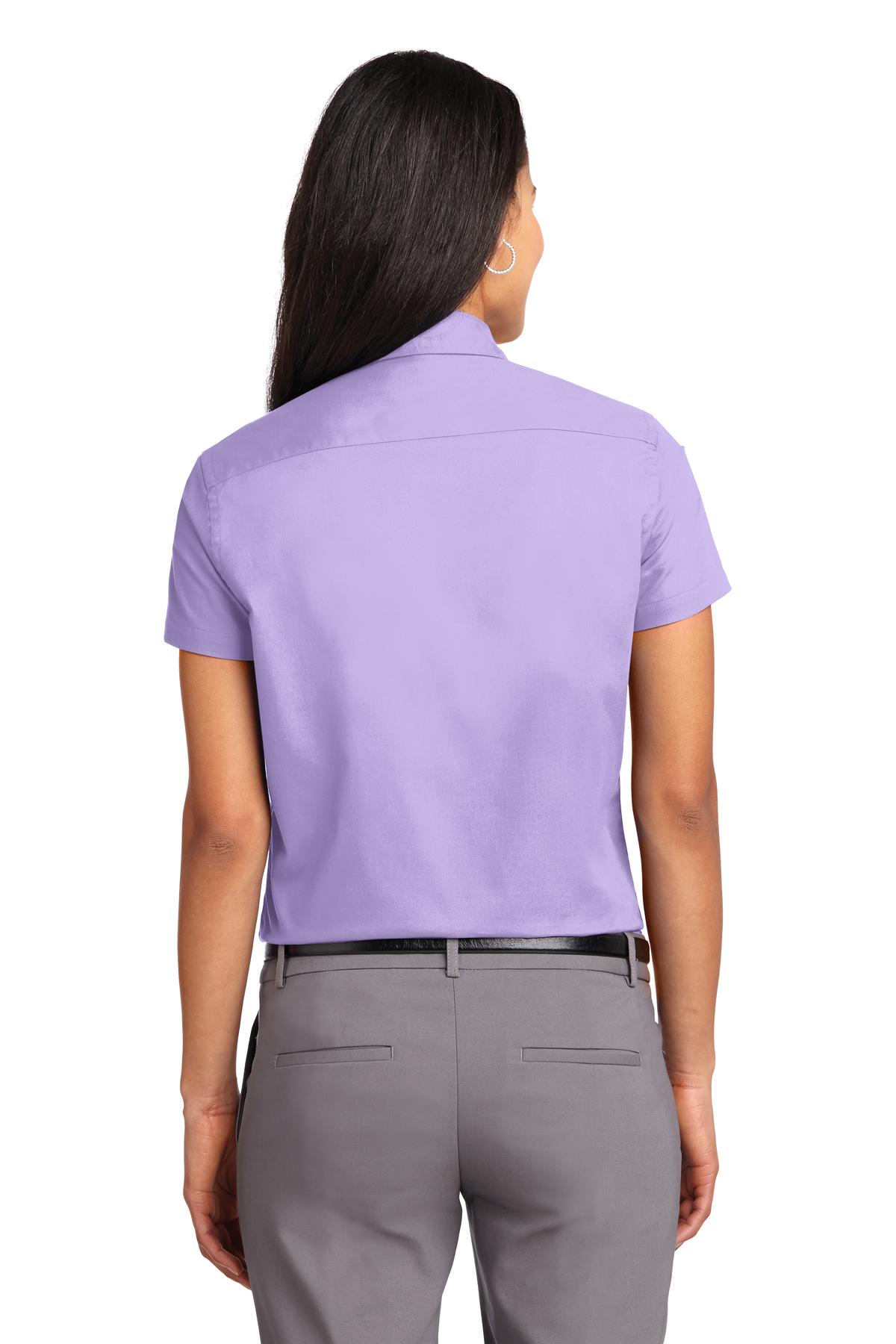 Women's Short Sleeve Easy Care Shirt - Bright Lavender