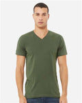 BELLA + CANVAS 3005 Military Green — on model front