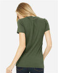 BELLA + CANVAS 6004 Military Green — on model back