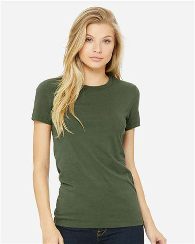 BELLA + CANVAS 6004 Military Green — on model front
