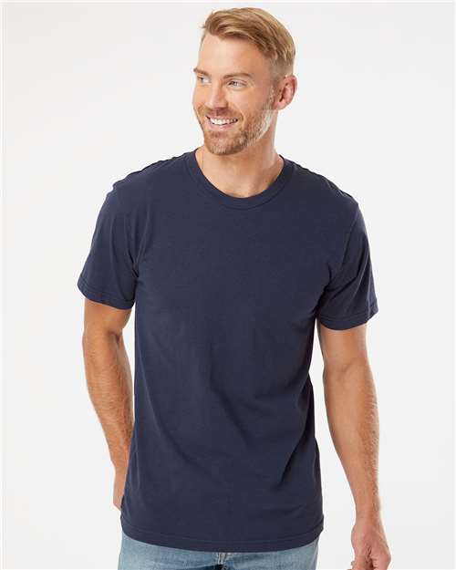 American Apparel 2001 Navy — on model front