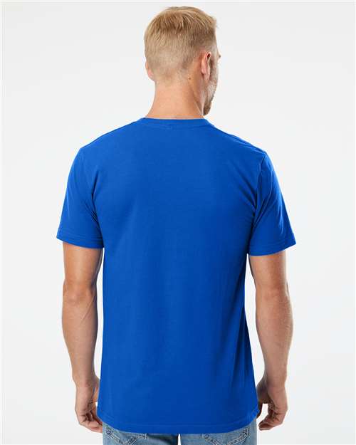 American Apparel 2001 Royal Blue — on model back