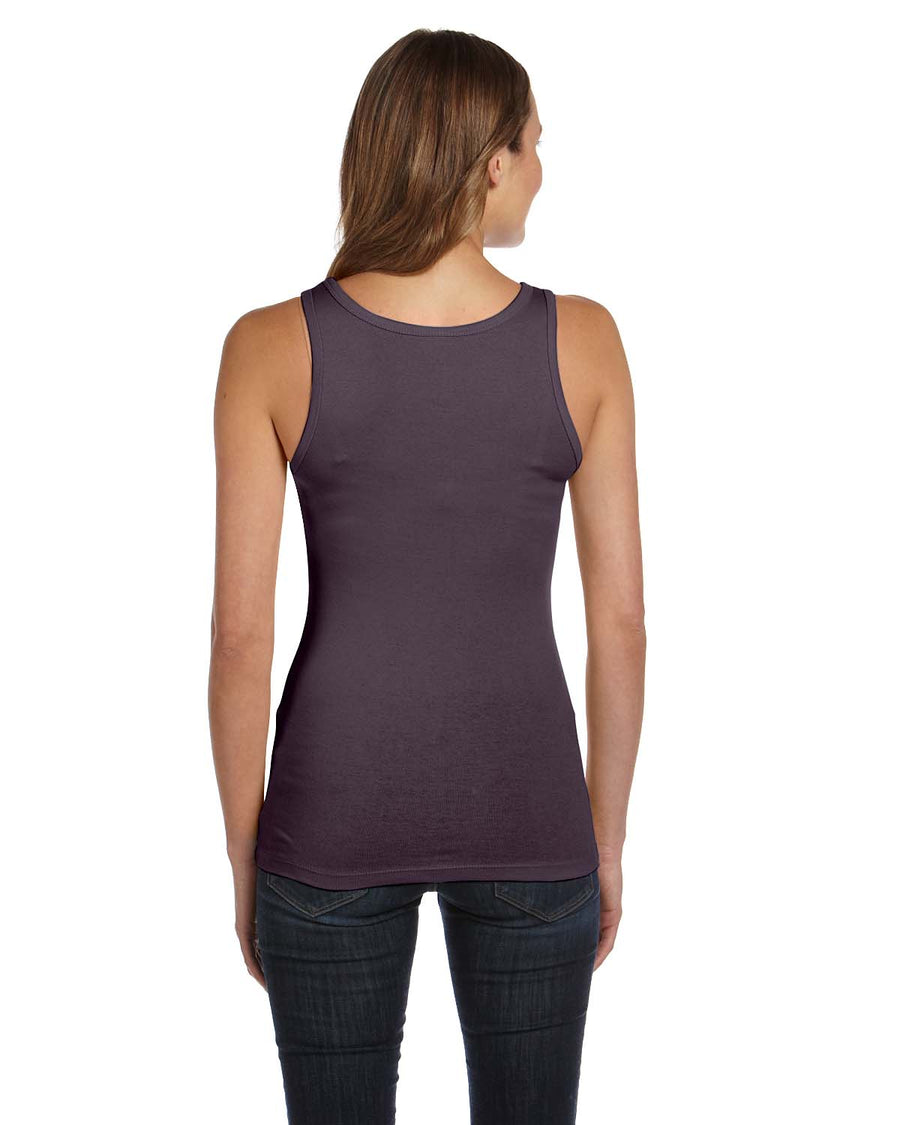 Women's Sheer Mini Rib Tank - Plum