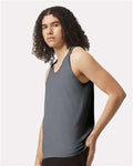 American Apparel 2408 Asphalt — on model side